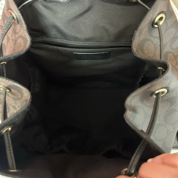 Coach Dual-Tone Black and Brown Diaper Backpack - Picture 8 of 13